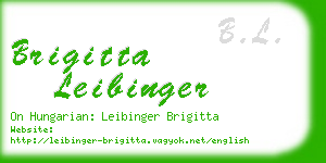 brigitta leibinger business card